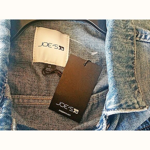 JOE'S NEW Oversize Rip/Distress Trucker Denim Jacket XS - Picture 5 of 12